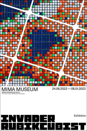 Invader rubikcubist poster - invader,