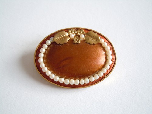 Broche vintage perles de - broche,