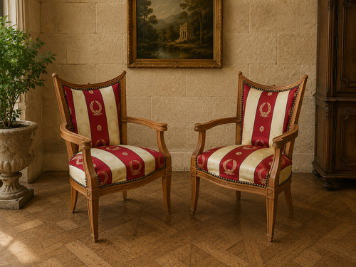 Paire fauteuils gondole - paire, de