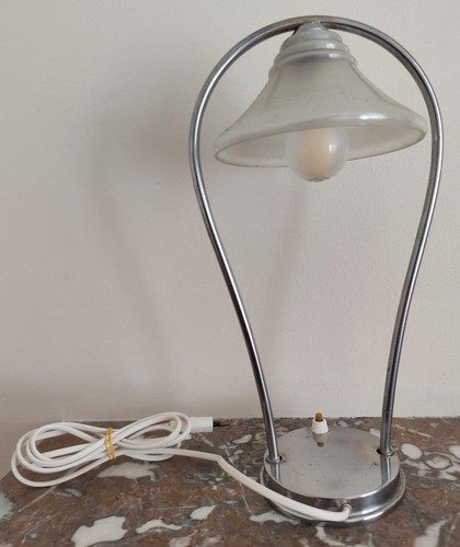 Lampe lyre métal - lampe, chromé