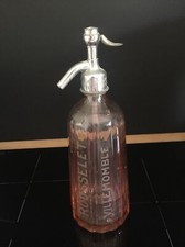 BOUTEILLE SIPHON EAU de Seltz Rose Rousselet Villemomble