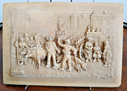 Bas relief calcaire - en,