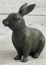 Sculpture En Bronze De Lapin