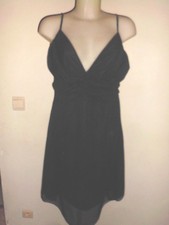 LEGERE ROBE DOUBLE EFFET VOILE NOIR MY LILY'S FINE BRETELLE T:42 DECOLETE EN V