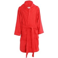 A2Z 4 Enfants Peignoir En Éponge Coton Rouge Robe De Bain Gown Unisexe 5-13 Ans