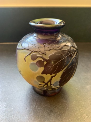 Vase boule gallé décor - décor, de
