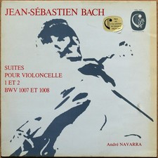 BACH • SUITES POUR VIOLONCELLE N° 1 & 2 • NAVARRA • LP • VG/NM- • CALLIOPE 1641