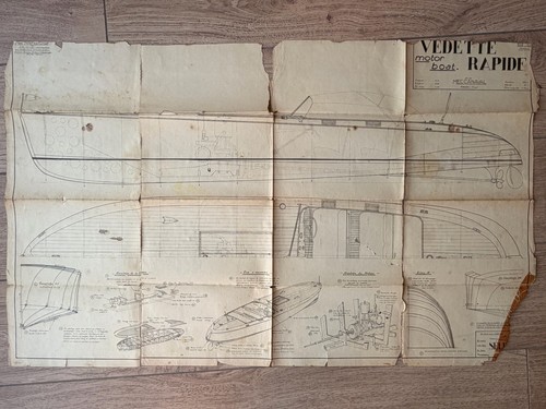 Plan modélisme bateau - plan, ancien