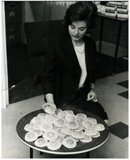 Presentation of&#039;Packaged Eggs, 1962 Vintage Silver Print Silver Print