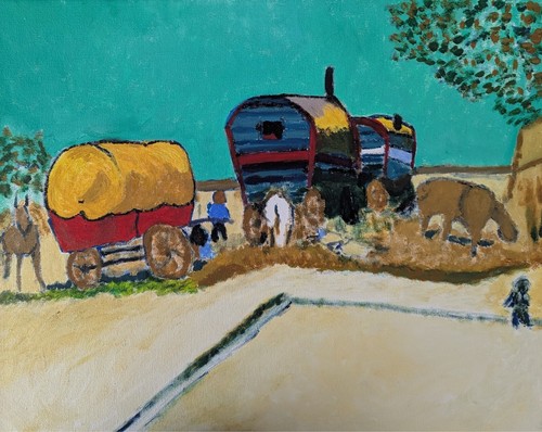 Tableau huile paysage - huile,