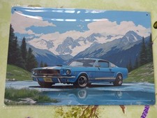 PLAQUE TOLE METAL FORD MUSTANG 20 X 30 CMS NON PLAQUE EMAILLEE ANCIENNE