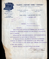 PARIS (XVIII° / IX°) TYPEWRITERS "STOEWER" letter in 1907