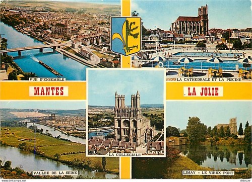 Carte postale mantes - -, la