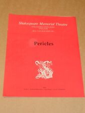Edward Woodward - Pericles - 1958 Shakespeare Memorial Theatre Programme