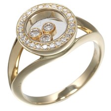 Chopard Happy Diamonds Round Ring K18 yellow gold/diamond #5.8(US Size) 5....