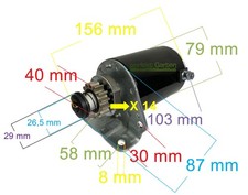 Démarreur démarreur 14 dents