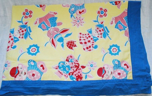 Vintage handmade baby quilt - vintage,