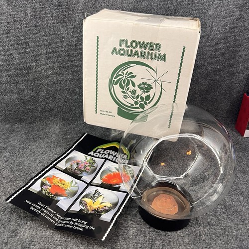 Vtg flower aquarium glass - vtg,