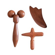   Thai Massage Wooden Tool Traditional Reflexology Foot Body Stick Massager 3pc