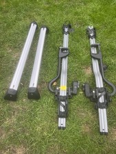 Thule Cross Bars Roof Rack With 2 Thule ProRide Upright Bike Racks