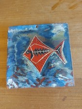 CARREAU PEINT A DECOR DE