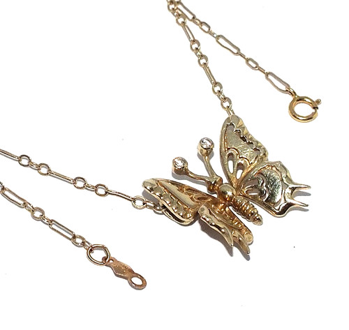 Pendentif papillon amulette - amulette, en