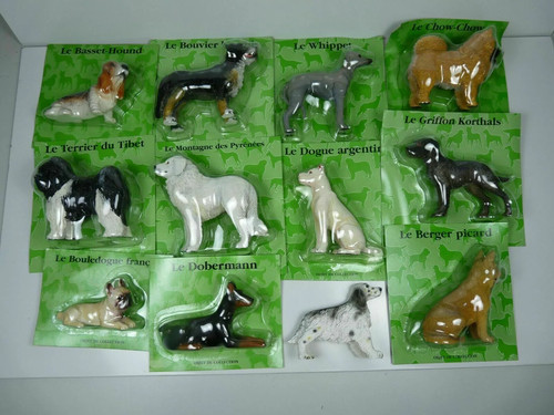 Lc2 lot chiens résine 6 - chiens, en