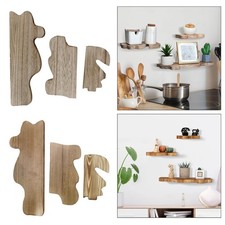 3 Pièces Étagère Murale Bois Flottante Présentoir Décoration Organisateur