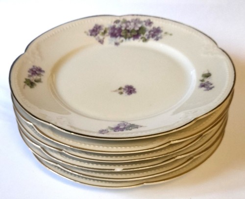 Plats porcelaine deco violette - porcelaine,