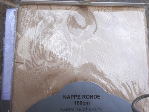 Nappe ronde damassee antitache - ronde,