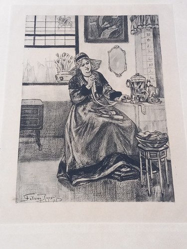Felicien rops dentellière - la,