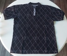 Unkut Black White Polo Tee Checkered Ü All Over Sz Xl Men Vintage Booba France