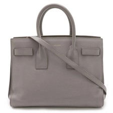 SAINT LAURENT PARIS YSL Yves Sac Jours Handbag 2WAY Shoulder Bag Leather