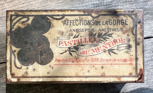 Ancienne boite tole pastilles - tole,