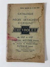 Catalogue des pièces détachées d’origine Chevrolet 1927–1937 General Motors