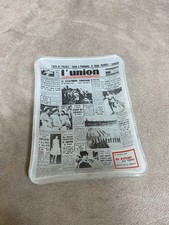 Glass ashtray, Journal L'Union Reims Marne, Made in France, Vintage 1970