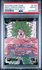 Broly Explosive Wrath P-106 Promo Foil Dragon Ball Super Card Game | PSA 10