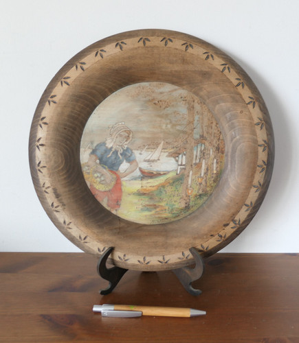 Assiette ancienne bois - ancienne,