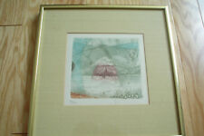 RENE CARCAN Original Etching "La Meuse" - Signed & Numbered - Nice Frame 