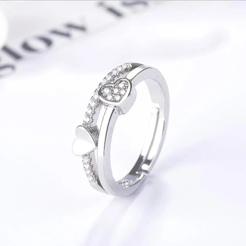 Bague femme cœur - , zirconium
