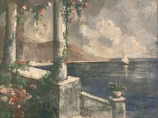 Peinture Huile Sur Toile 1954