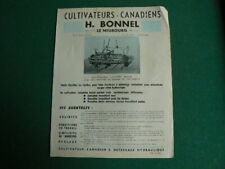  agricultural prospectus: Canadian farmer BONNEL 