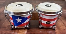 Latin Bongo With The Puerto Rico Flag DP. 6” & 7” Heads.