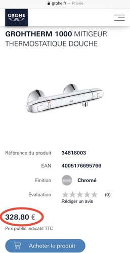 Mitigeur grohe douche - -,