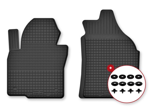 Tapis avant caoutchouc - , bac