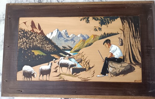 Tableau ancien panneau - tableau,