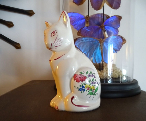 Chat faience lunéville - kg,