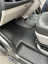 FITS VW TRANSPORTER T6 WALKTHROUGH TAILORED BLACK RUBBER FRONT FLOOR MAT (1-PCE)