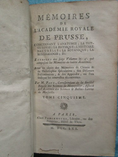 Memoires academie prusse - memoires,
