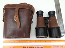 WWI British "Army Service" Binoculars Made in France "Maxima Oculaire" & Case
